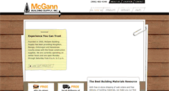 Desktop Screenshot of mcgannbuildingsupply.com